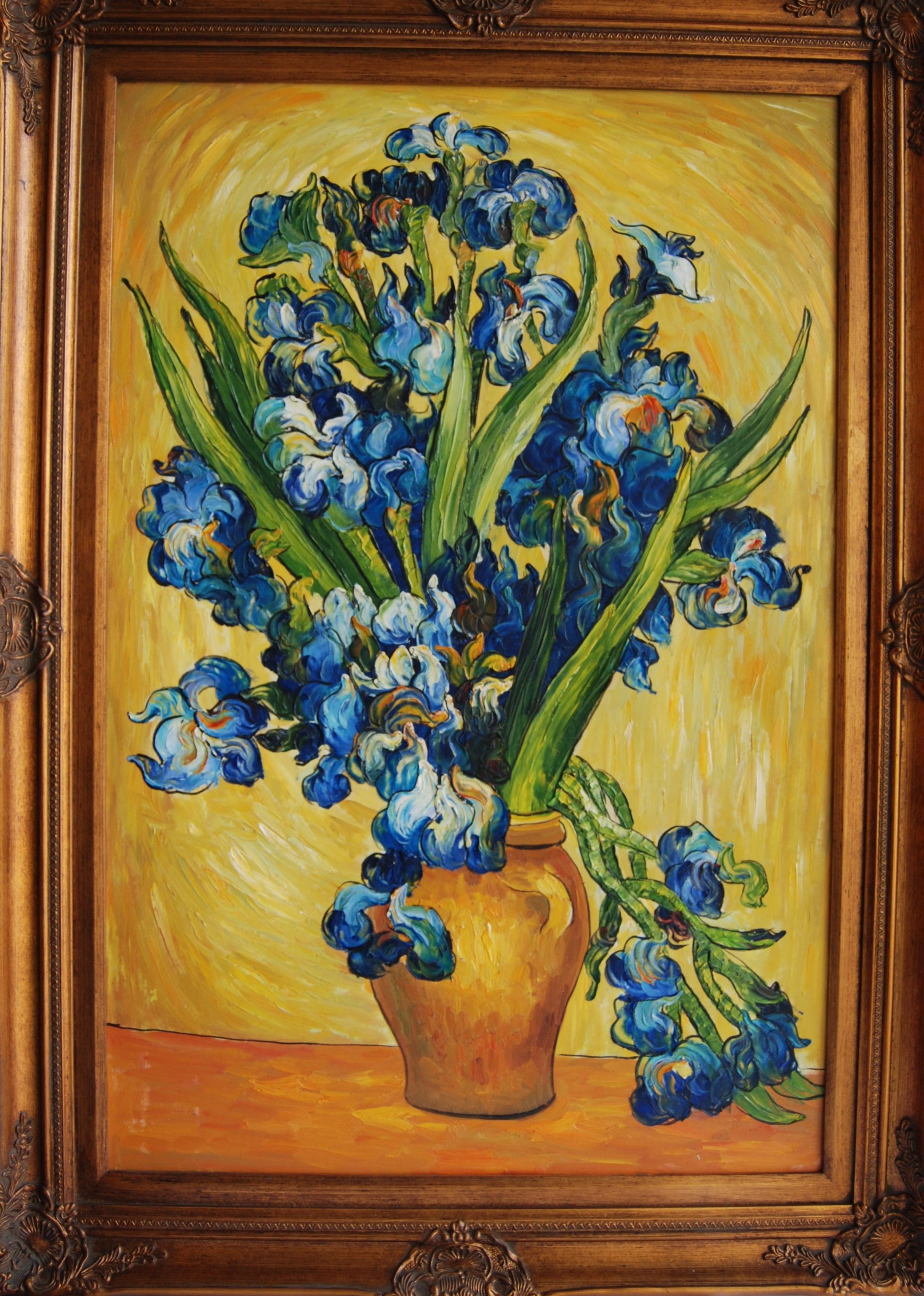 Irises on a Vase by Vincent Van Gogh | Laura Kirsten